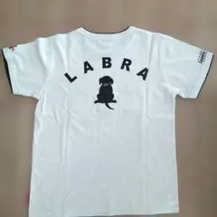 LABRA 半袖Tシャツ BIG APPLE ホワイト　レディース　L　犬　肉球 — image 1