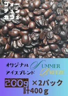 自家焙煎コーヒー豆　アイスブレンド　サマーブリーズ　200g✕２パック計400g — image 1