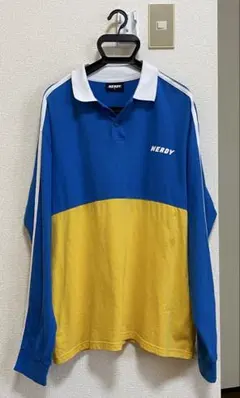 NERDY ポロシャツ ブルー イエロー 長袖　メンズ — image 1