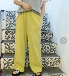 niko and… DRYクシュイージーパンツ　イエロー無地　Mサイズ — image 1