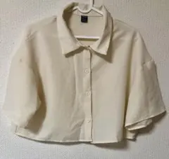 Comfortcana 半袖 クロップドブラウス アイボリー Sサイズ — image 1