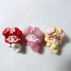 yooki　萌粒　candyboom　赤、ピンク系3体 — image 1