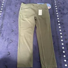 新品　レディース　ひやりっち 楽ちんプルオンパンツ カーキ スキニー — image 1