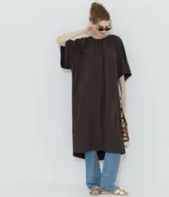 coca カットバックリボンギャザーワンピース — image 1
