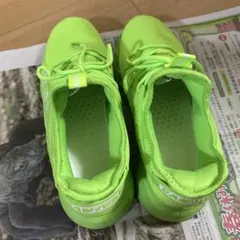 JUST SO SO スニーカー ネオングリーン 蛍光色スニーカー　値下げ交渉可 — image 1