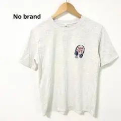 【訳あり】ヘッドホン バックプリント Tシャツ Lサイズ グレー 綿100% — image 1