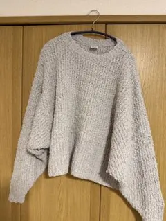 niko and... ニコアンド ポップコーンニット セーター グレー 長袖 — image 1
