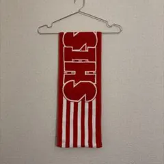 SHISHAMO 10周年タオル 赤白ストライプ — image 1