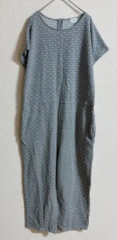 Emberley 【M】エンバリー オールインワン ドット柄 グレー — image 1