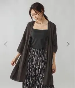 GLOBALWORK エアリーリラックスチュニック ブラウン — image 1