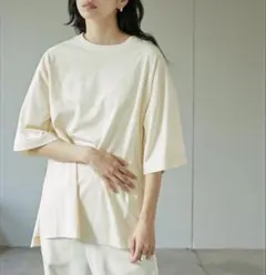 GALLARDAGALANTE コットンオーバーTシャツ ホワイト サイズF — image 1