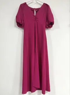 新品☆ ZARA ザラ パフスリーブ ロングワンピース ピンク サイズM — image 1