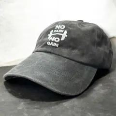 新品☆キャップ 帽子no pain no gainトレーニング 筋トレ ブラック — image 1