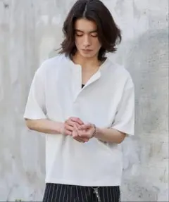 WEGO/【26年春夏新作】ワッフルヘンリーネックT — image 1