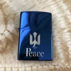 Peace ピース ブルー 青色 オイルライター — image 1