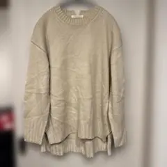 美品 chocola raffine robe ベージュ ニット セーター — image 1