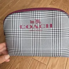 コケモモ様専用　COACH ポーチ チェック柄 — image 1