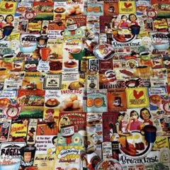 ‪ஐ‬⋆*レトロなアメリカン カフェ 生地約45×110 — image 1