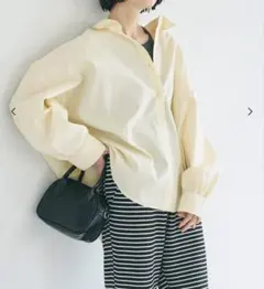 coca♡ オックスドルマンボリュームスリーブシャツ イエロー M — image 1