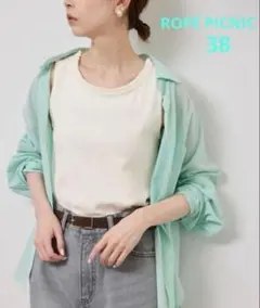 【新品】ROPÉ PICNIC 襟フリルタンクトップ ホワイト 38 — image 1