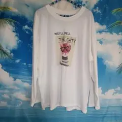 にゃんこのプリント長袖Tシャツ(薄手) — image 1