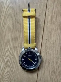 FOSSIL 腕時計 本体 イエロー ナイロンベルト　非稼働 — image 1