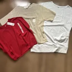 新品GU 半袖 Tシャツ 2枚 LOUNE変形Tシャツまとめ売り — image 1