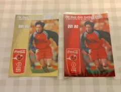 【02COCA-COLA】中国代表 QUI BO 曲波　通常、ゴールド2枚セット — image 1