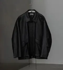 【WYM】 ARTIFICIAL GRAIN MILITARY BLOUSON — image 1