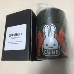 【CUNE】新品箱付 茶筒 うさぎ 猫6匹 ケース 食品入れ オリーブ 日本製 — image 1