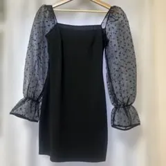SHEIN シーイン 黒 パーティードレス Sサイズ 透け感 シースルー — image 1