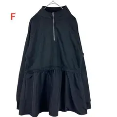 美品　黒 Fサイズ ジッパー付きハイネック トレーナー　スウェット　裏毛 — image 1
