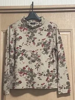 花柄カットソー ちりめん生地 ミセス シニア — image 1