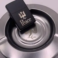 【オク】【灰皿付き】【大人気マットブラック】ピース PEACE オイルライター — image 1