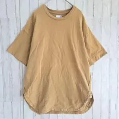 ラコレ　Tシャツ　ラウンドヘム　綿100%　　カジュアル　ゆったり　体型カバー — image 1
