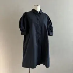 Sea Room Lynn VOLUMEスリーブミディアムシャツ ネイビー パフ — image 1