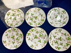 ウェッジウッド ワイルドストロベリープレート 15㎝×6枚セット　未使用　箱無し — image 1