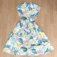 ZARA BASIC ボタニカル柄 シャツワンピース 膝丈 — image 1
