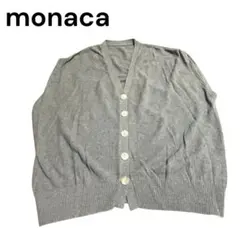 monaca ニットカーディガン ノースリーブ グレー M〜L コットン — image 1