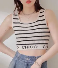 CHICO ノースリーブ トップス 白と黒 2個セット価格！ — image 1