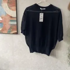 AMERICAN HOLIC 半袖ラメ入りネイビー Mサイズ — image 1
