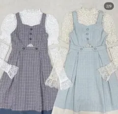Fint フィントグリーンチェック キャミワンピース — image 1