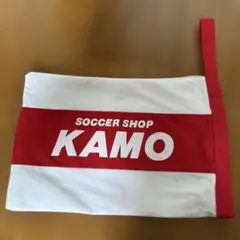 KAMO シューズケース　白×赤 — image 1