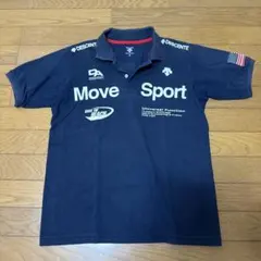 DESCENTE Move Sport ポロシャツ ネイビー M — image 1