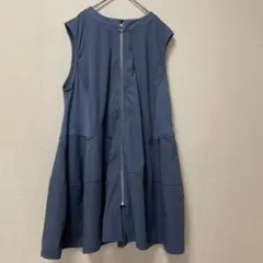 TRUBE トゥルべ　ノースリーブワンピース　フロントジップ　体型カバー — image 1