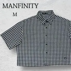 【SALE 大人気 新品未使用】MANFINITY 半袖シャツ チェック柄 M — image 1