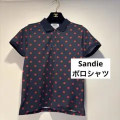 Sandie ポロシャツ ネイビー 猫柄 — image 1