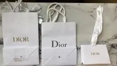 Dior ショップ袋 3点セット ホワイト — image 1