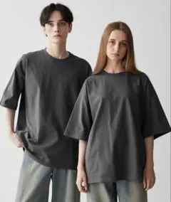 CLEL ファンクショナリーコットン ヘビーウエイト半袖Tシャツ チャーコールS — image 1