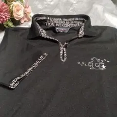 美品　Munsingwear 半袖ポロシャツ 　ブラック　刺繍　ロゴ　Мサイズ — image 1